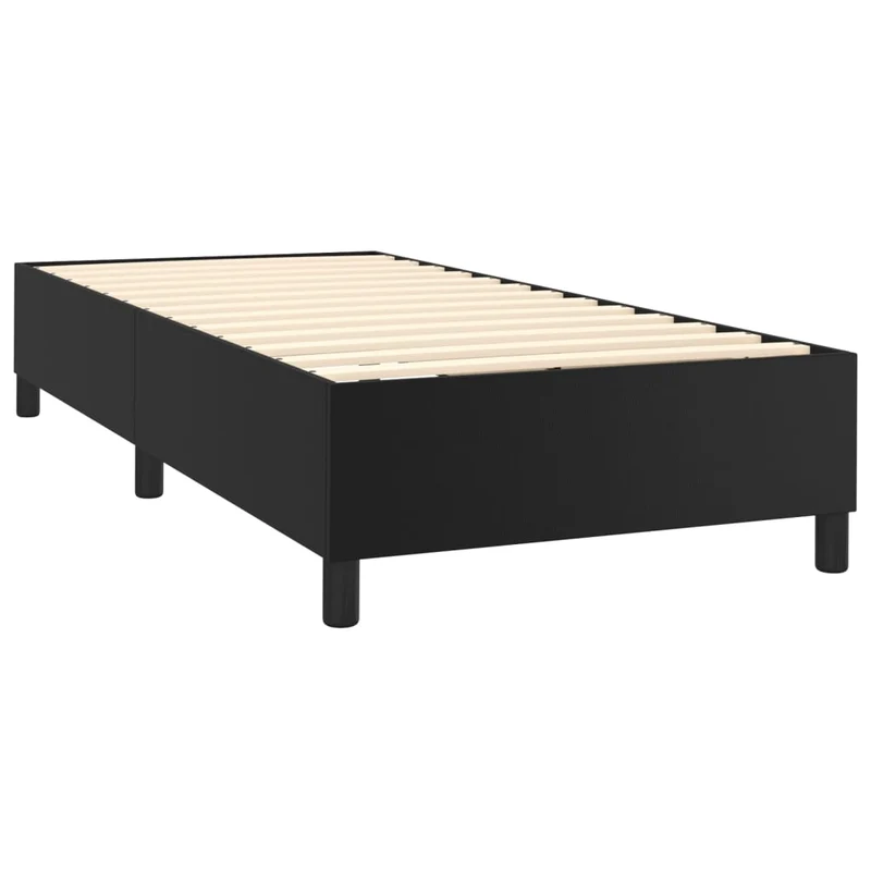 Cadre de lit LED avec sommier tête de lit matelas 90x190 cm synthétique noir TDL0209078