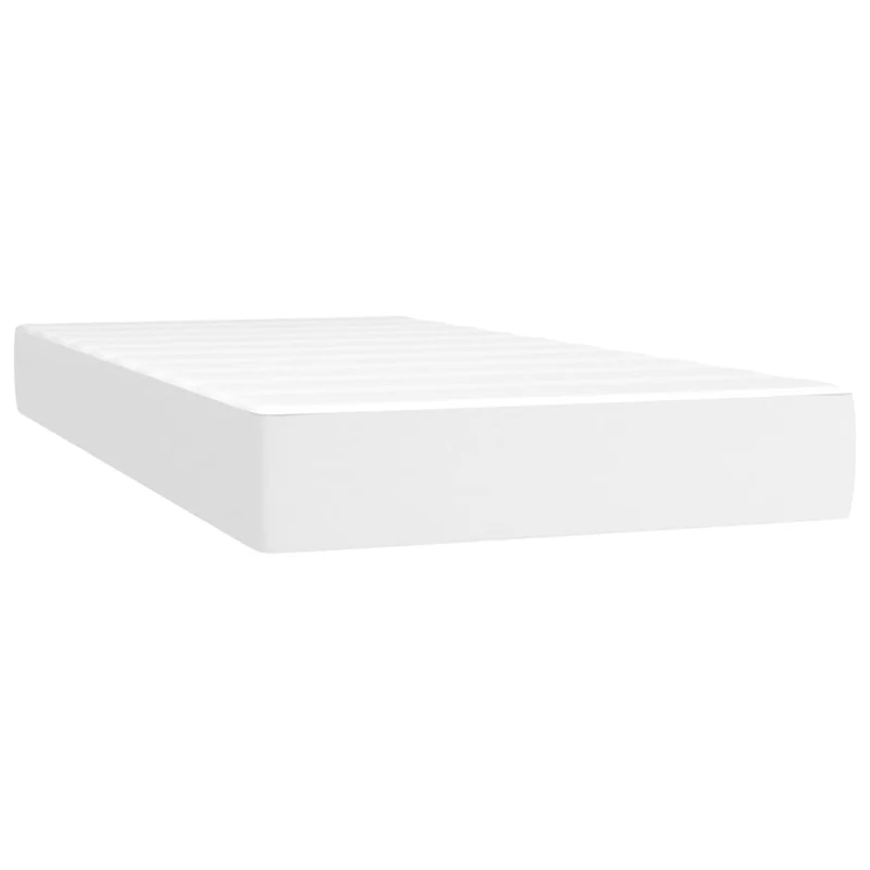 Cadre de lit LED avec sommier tête de lit matelas 200x200 cm tissu bleu TDL0208714