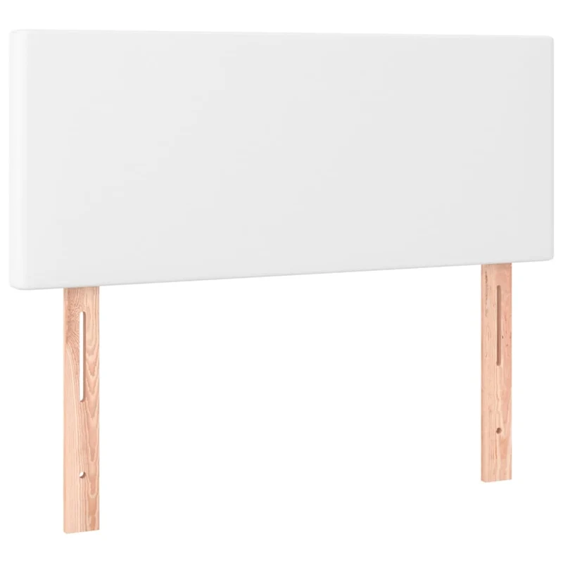 Cadre de lit LED avec sommier tête de lit matelas 100x200 cm synthétique blanc TDL0208731