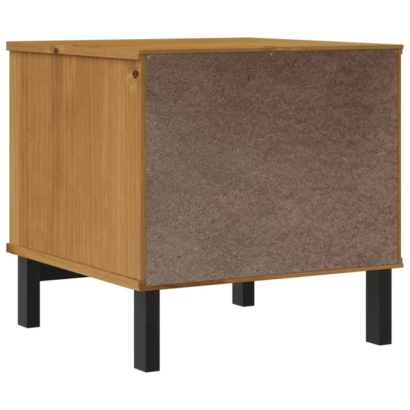 Table d'appoint table de chevet avec tiroir et compartiment 50 x 50 x 50 cm bois de pin marron DEC032437