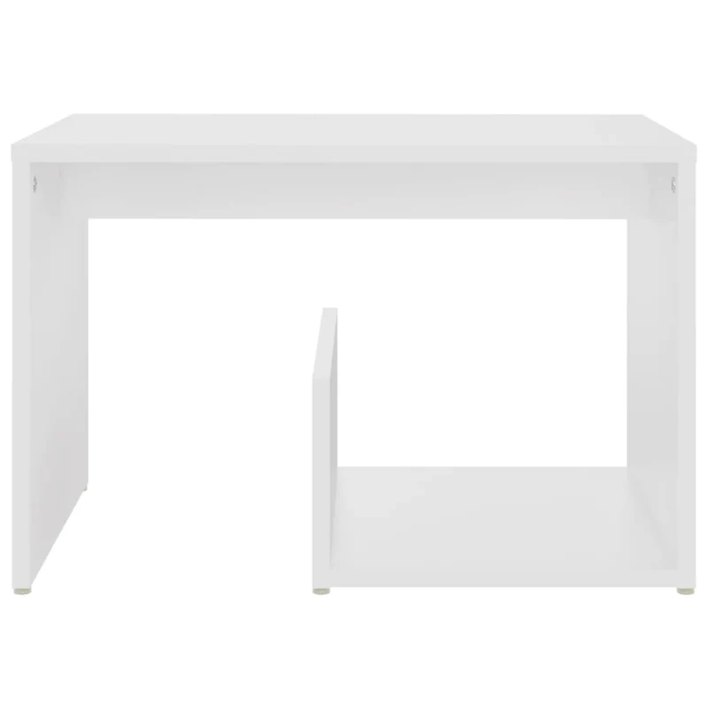 Table d'appoint bout de canapé support plante 59 x 36 x 38 cm bois d'ingénierie blanc DEC032363