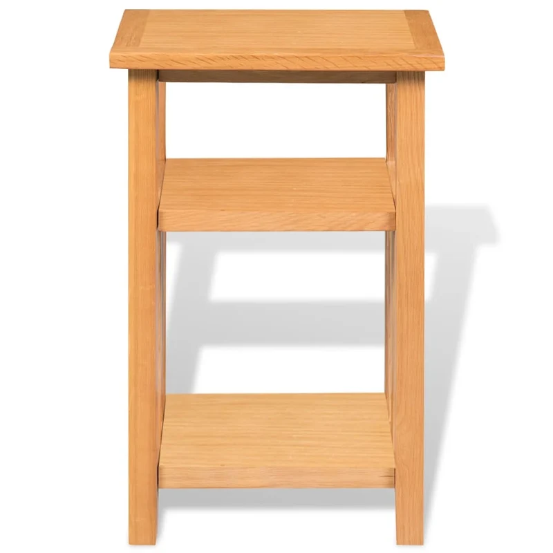 Table d'appoint table de chevet avec étagères 27 x 35 x 55 cm chêne massif placage de MDF DEC032344