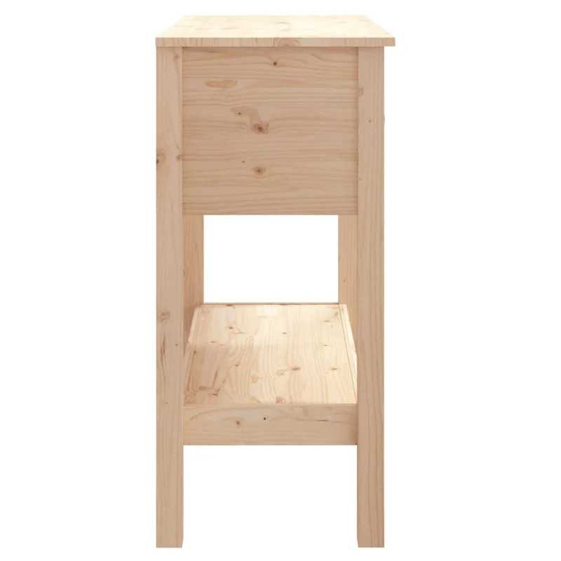 Table d'appoint console d'entrée meuble de salon avec tiroirs 75 x 35 x 75 cm en bois massif de pin DEC031570