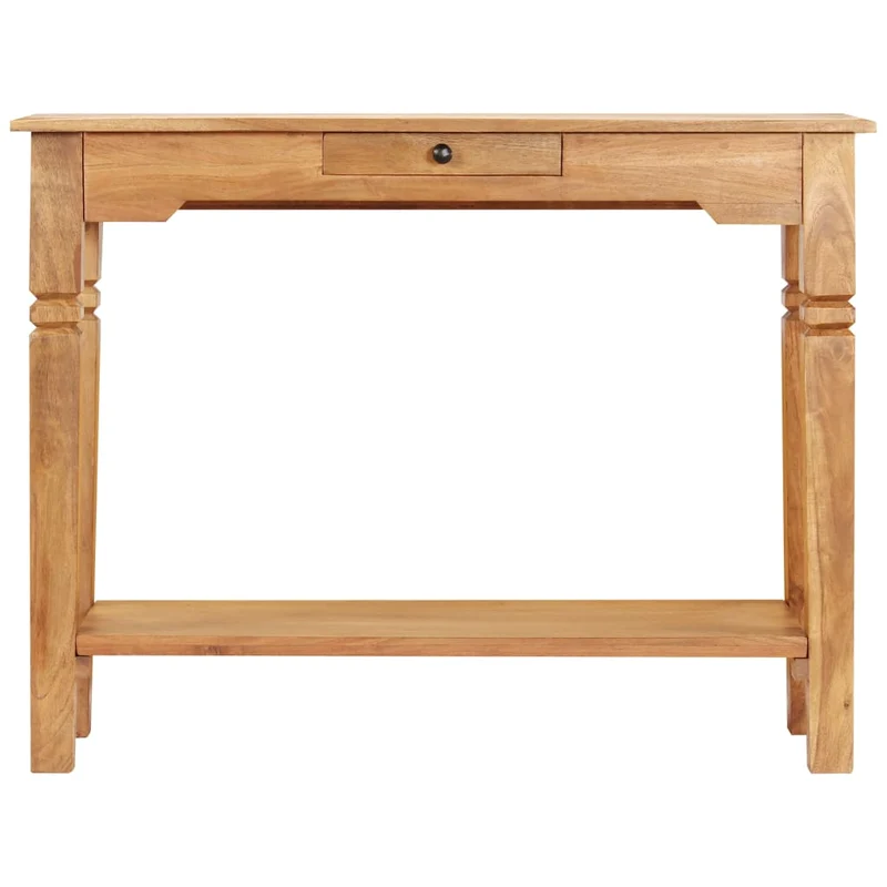 Table d'appoint console d'entrée meuble de salon avec tiroir 100 x 40 x 76 cm bois d'acacia DEC031500