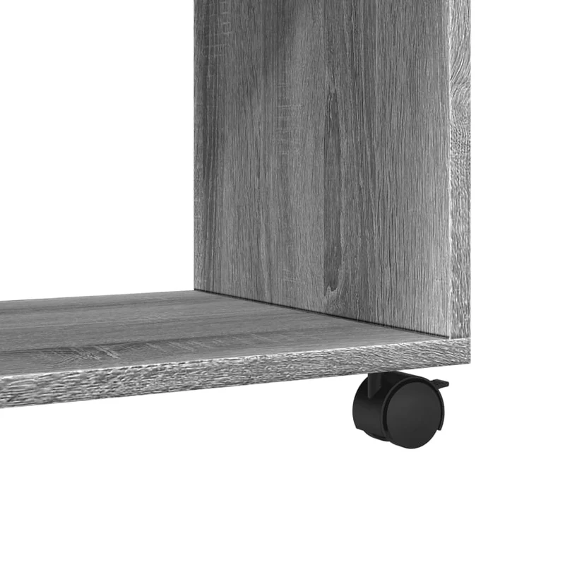 Table d'appoint console d'entrée meuble de salon sur roulettes 72 x 33 x 42,5 cm bois d'ingénierie gris DEC031381