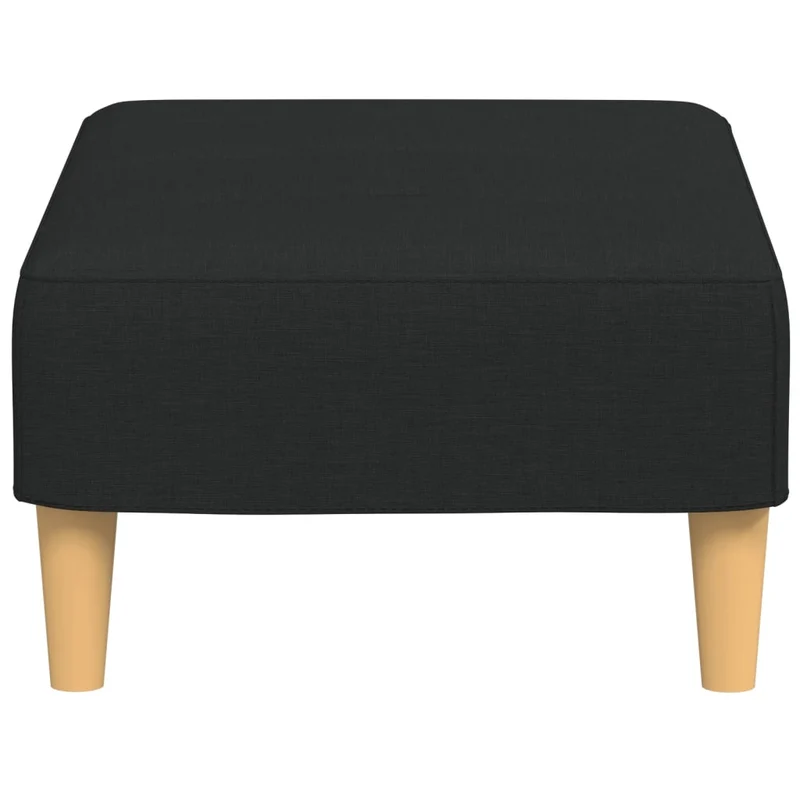 Repose-pieds tabouret 77 x 55 x 31 cm en tissu noir DEC030517