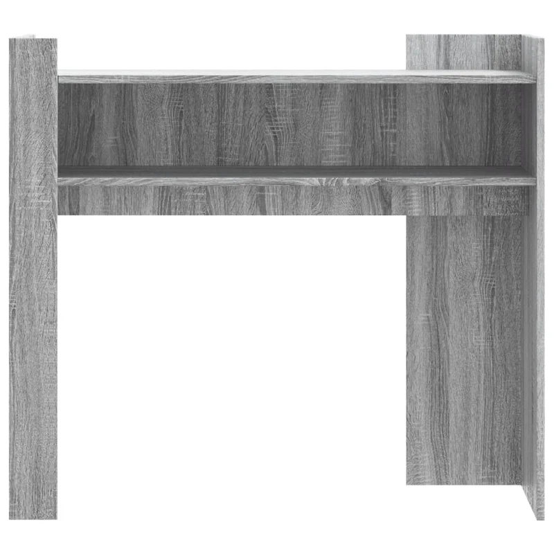 Table console d'entrée fonctionnel et stylé avec étagères 100 x 35 x 90 cm bois d'ingénierie gris DEC032204