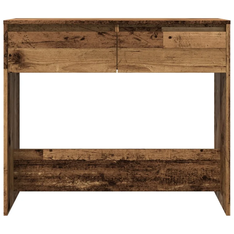 Meuble console d'entrée moderne avec tiroirs 89 x 41 x 76,5 cm bois d'ingénierie marron vieilli DEC032279