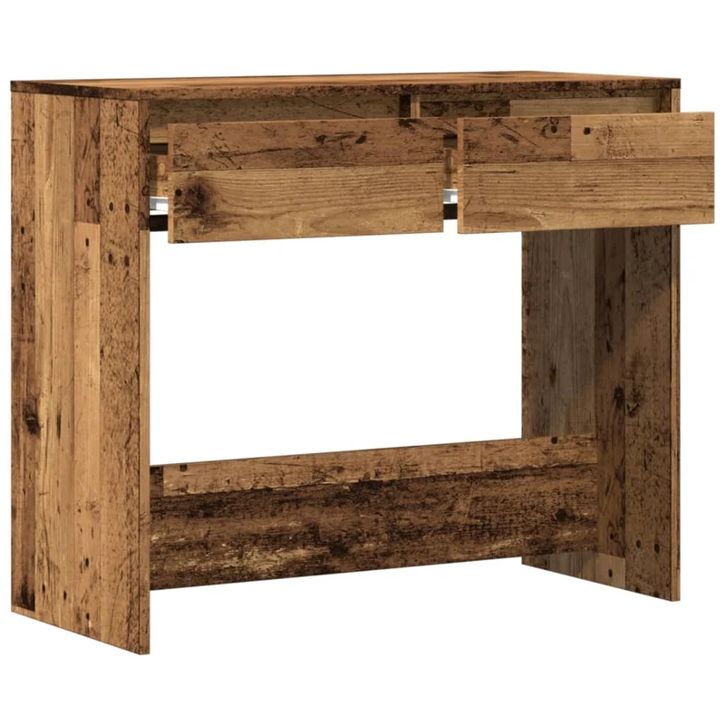 Meuble console d'entrée moderne avec tiroirs 89 x 41 x 76,5 cm bois d'ingénierie marron vieilli DEC032279