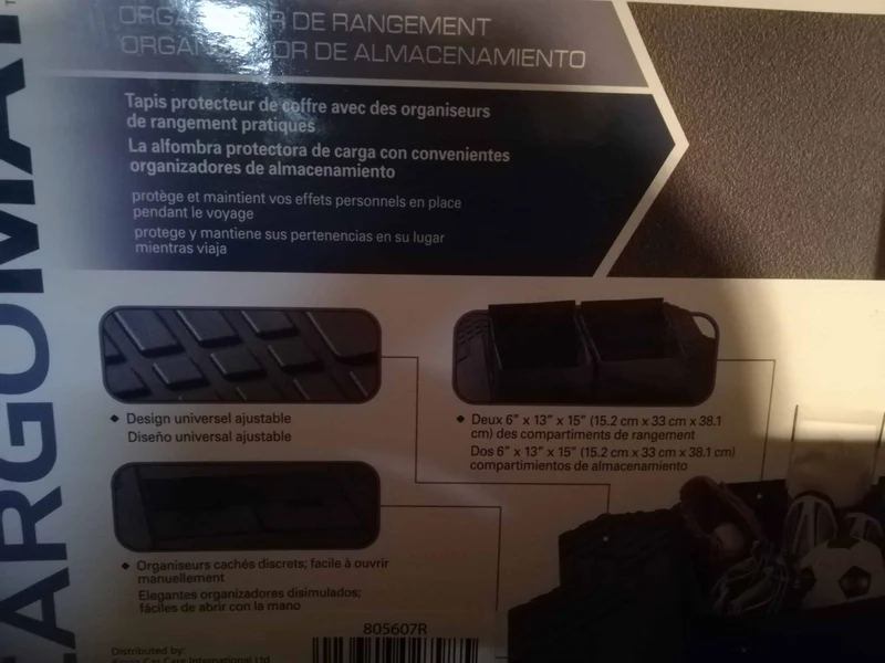 Tapis de coffre voiture auto - Organisateur Rangement de coffre - TOP QUALITÉ -