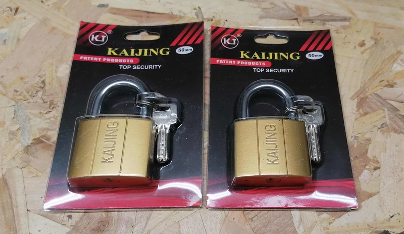 Lot 2 GROS Cadenas - SECURITÉ 3 CLÉS - Corps 50mm Serrure à Clé Anti Éraflures