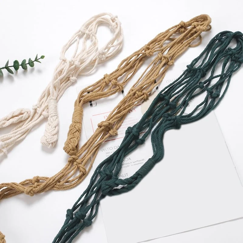 Support nordique suspendu en corde de fibre naturelle
