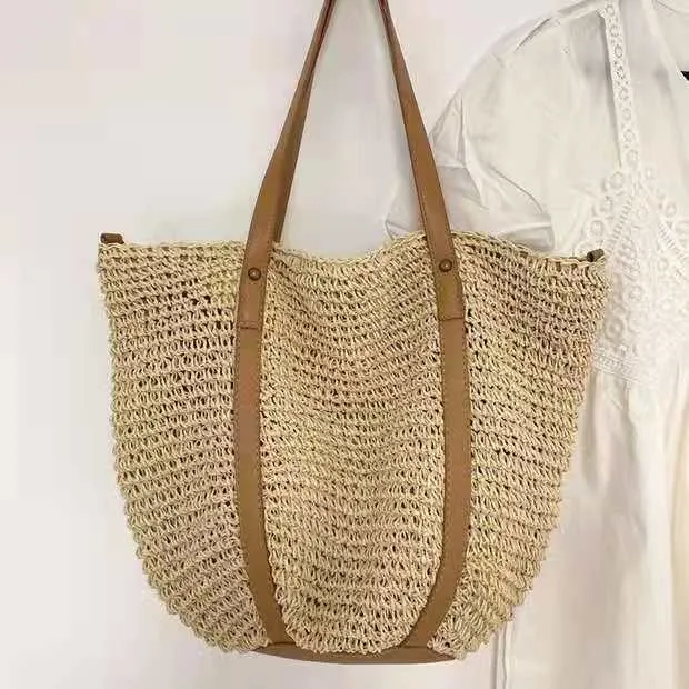 Sacs à main en paille tissés à la main pour femmes