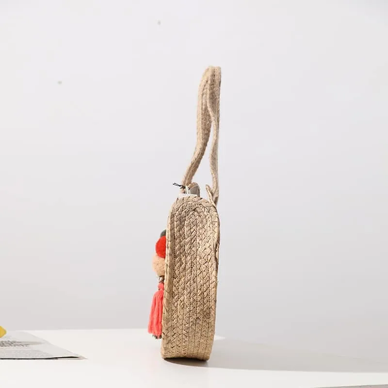 Sac rond tissé pour femmes
