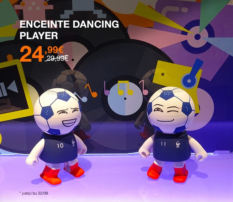 Enceinte Bluetooth qui danse ! Foot France FFF HP Haut Parleur - Kit Mains Libres