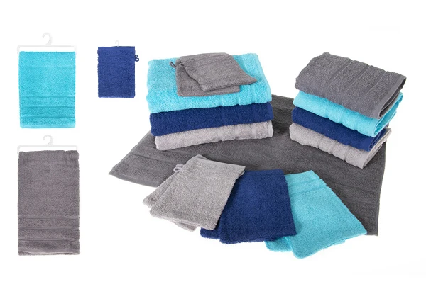 Lot de 6 gants de toilette 100% COTON - DÉSTOCKAGE -