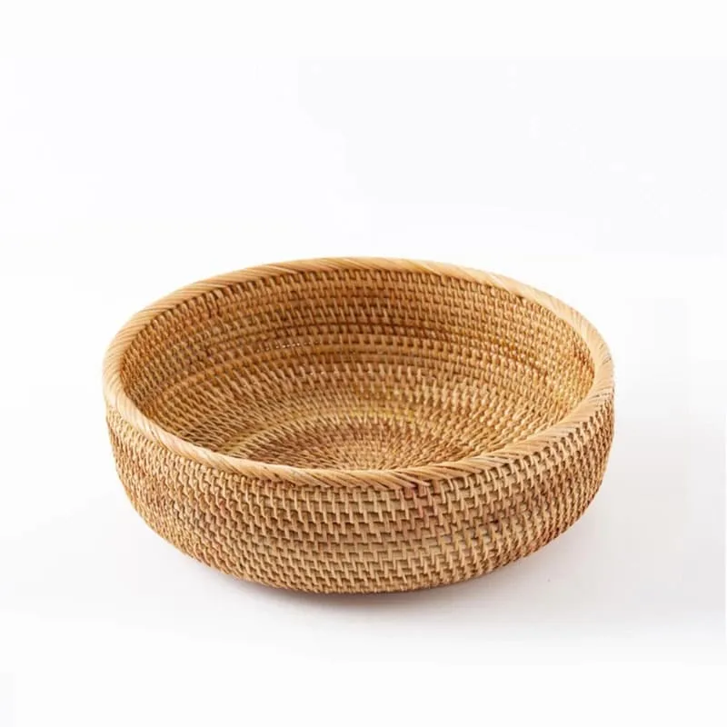 Corbeille ronde en rotin