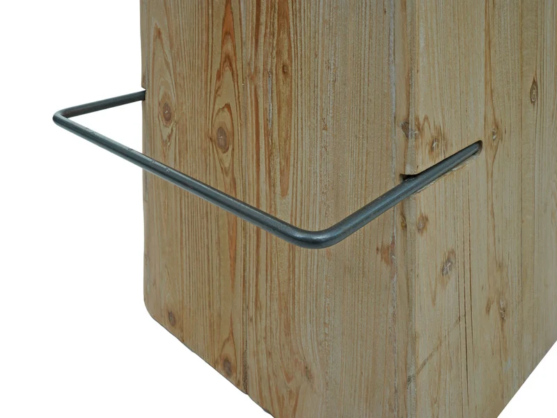 Tabouret de bar avec repose-pieds design rustique industriel en bois massif naturel et MDF 04_0008585