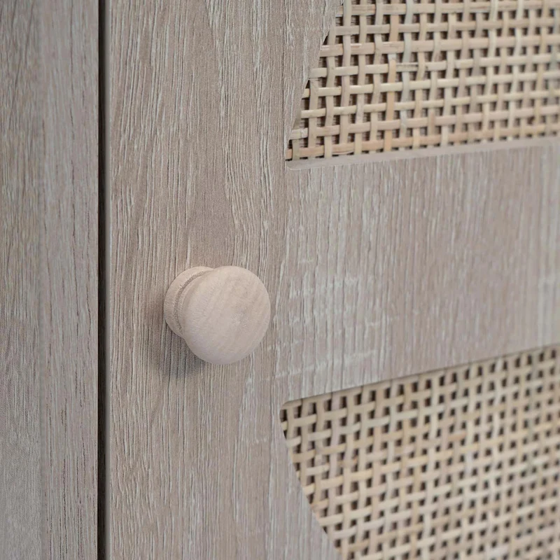 Table de chevet table d'appoint deux compartiments de rangement en kubu bois aspect chêne et MDF 56x40x40 cm 04_0008529