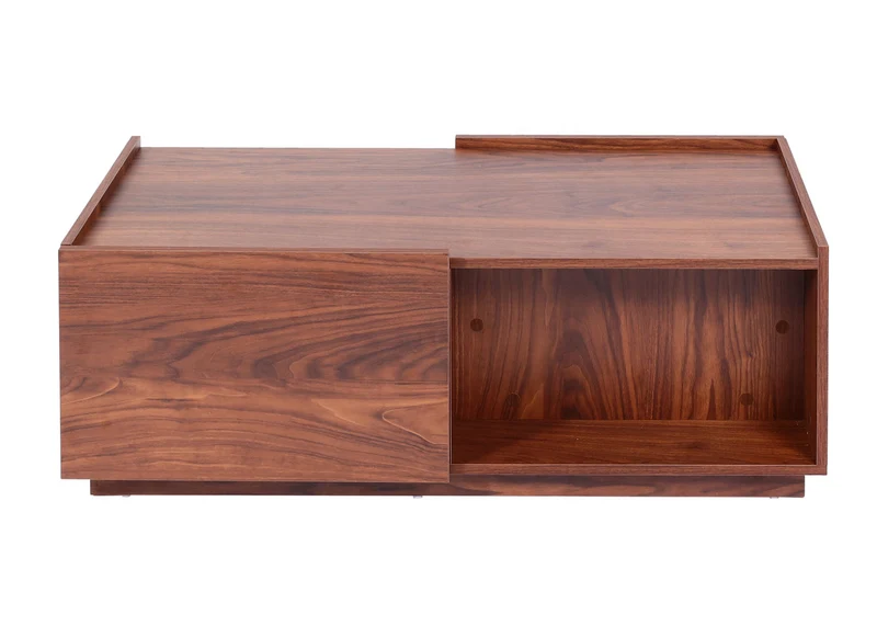Table basse table de salon table d'appoint avec tiroir 110x50x40 cm MDF aspect noyer 04_0008431