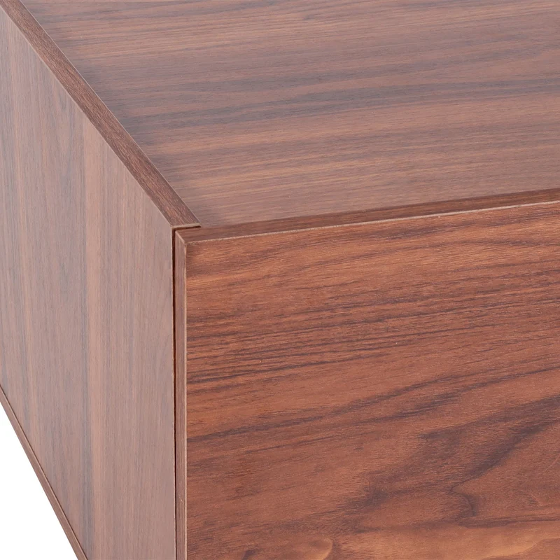 Table basse table de salon table d'appoint avec tiroir 110x50x40 cm MDF aspect noyer 04_0008431