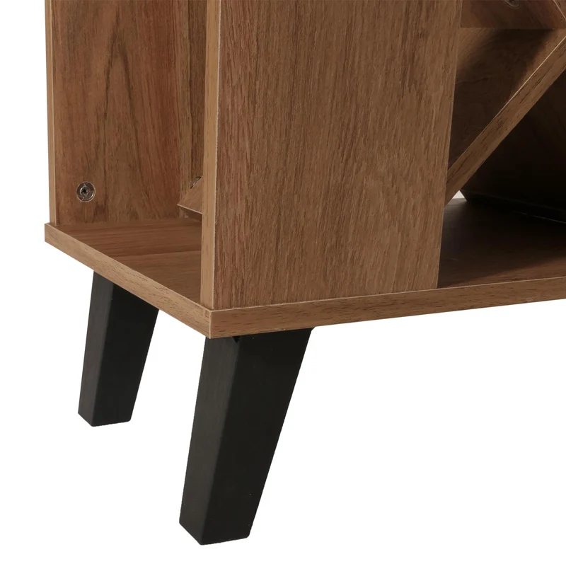 Table de bar comptoir table casier à vin compartiments de rangement 93 x 120 x 98 cm MDF marron 04_0008515