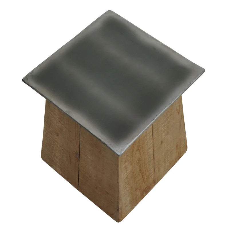 Table d'appoint support de plantes design industrielle en bois et MDF 45 x 36 x 36 cm 04_0008500