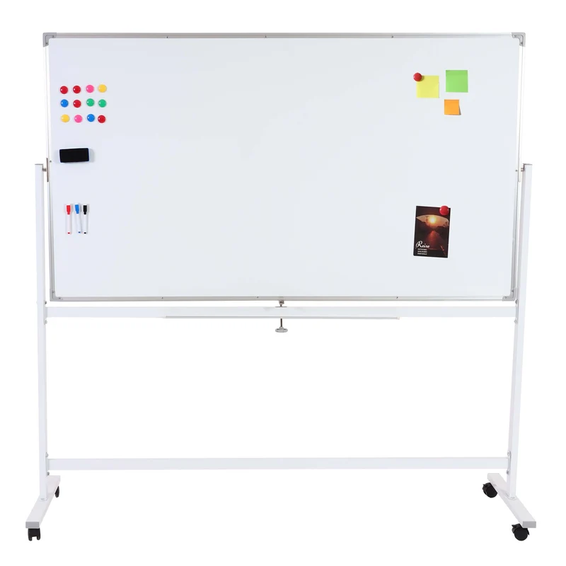 1x tableau blanc avec accessoires tableau d'affichage magnétiques 180 x 100 cm 04_0008571