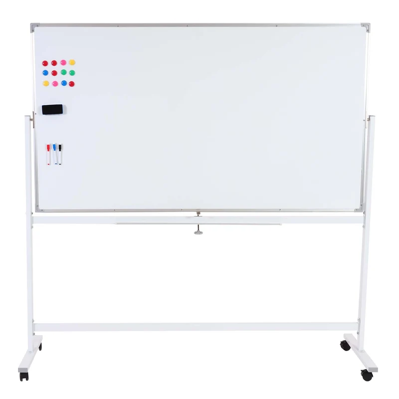 1x tableau blanc avec accessoires tableau d'affichage magnétiques 180 x 100 cm 04_0008571