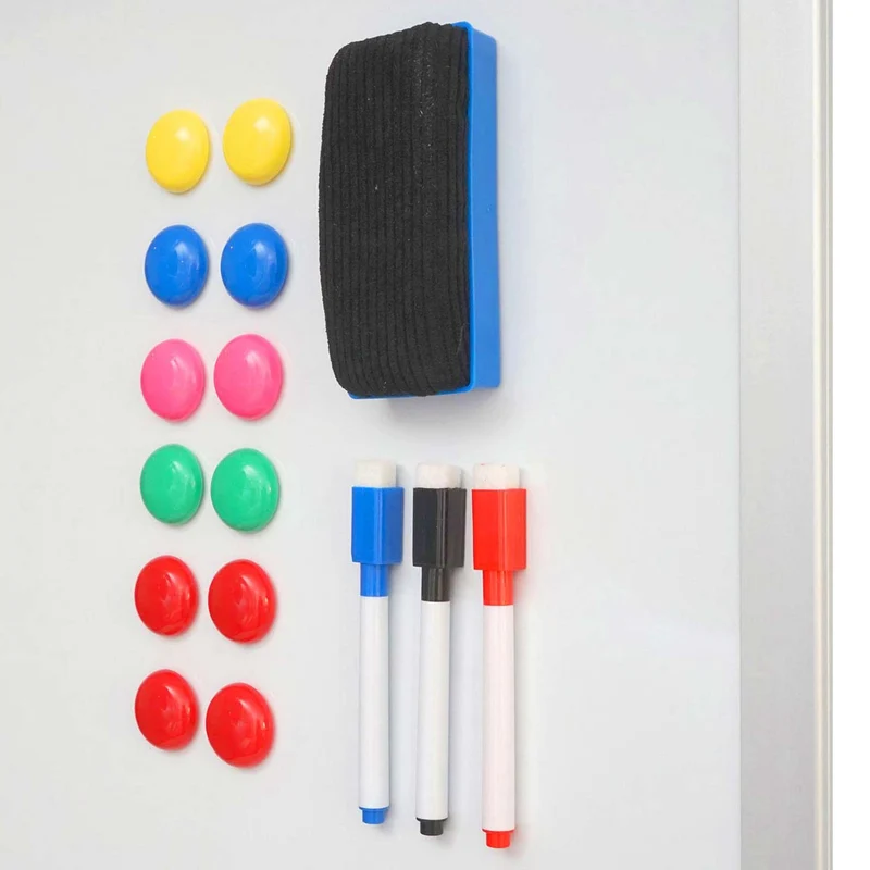 1x tableau blanc avec accessoires tableau d'affichage magnétiques 180 x 100 cm 04_0008571
