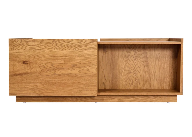 Table basse salon table d'appoint avec tiroirs 110x50x40 cm MDF aspect chêne 04_0008430