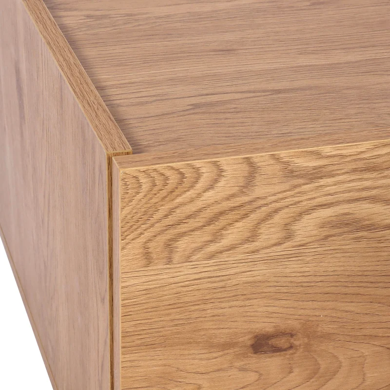 Table basse salon table d'appoint avec tiroirs 110x50x40 cm MDF aspect chêne 04_0008430
