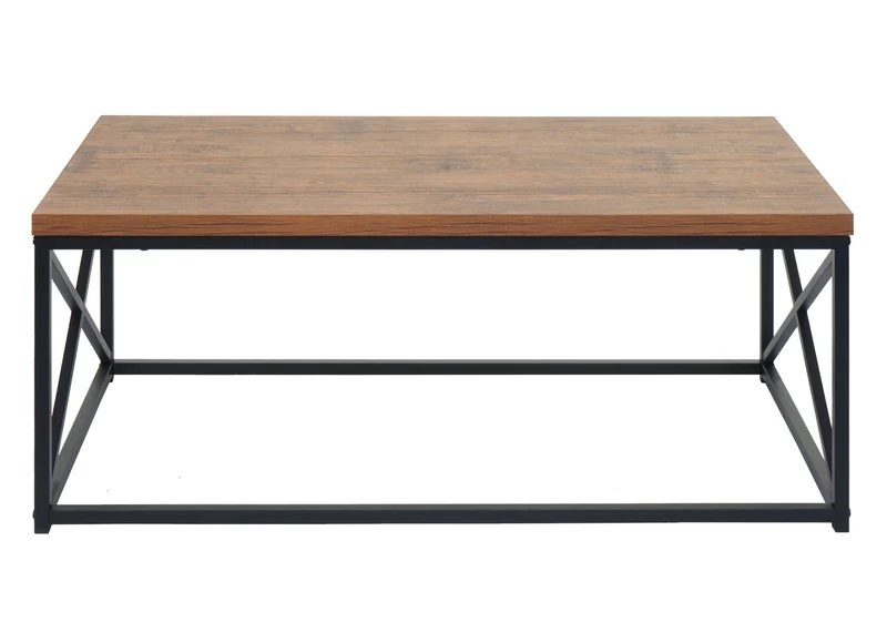 Table basse surface avec structure 3D et revêtement PVC 44x110x60 cm aspect chêne sauvage 04_0008423