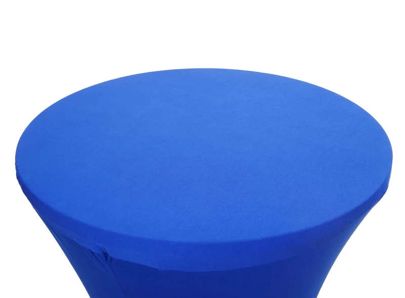 Housse de table de bar extensible diamètre 60 cm bleu 04_0007208