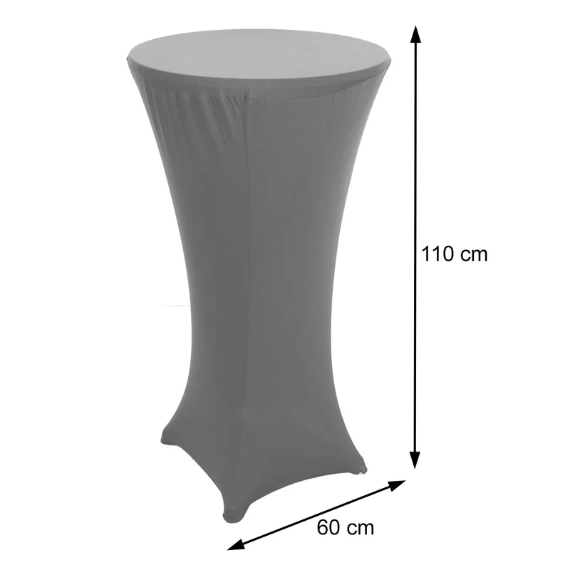 Housse de table de bar extensible diamètre 60 cm bleu 04_0007208