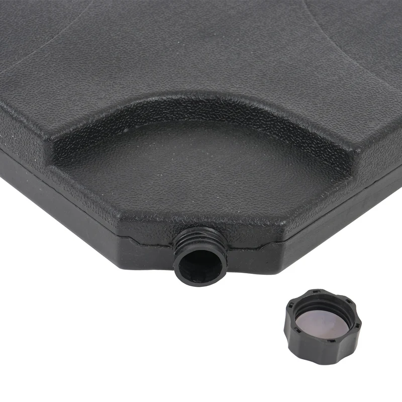 Parasol déporté avec pied en croix 3 x 3m polyester couleur terre cuite aluminium 23kg avec pieds 04_0007922