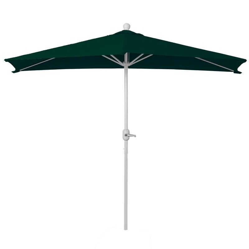 Parasol demi-rond pour balcon uv 50+ polyester/aluminium 3kg 270 cm vert sans pied 04_0007903