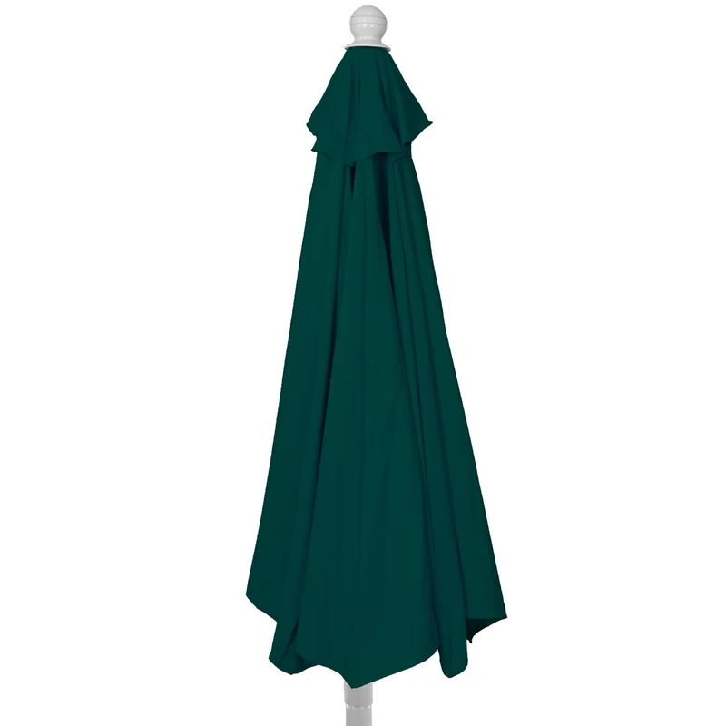 Parasol demi-rond pour balcon uv 50+ polyester/aluminium 3kg 270 cm vert sans pied 04_0007903