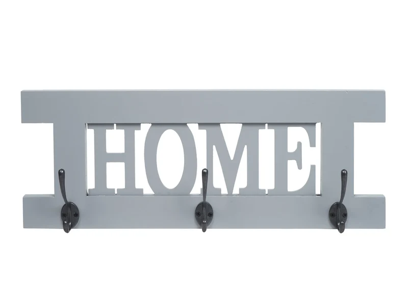 2x portemanteau mural avec 3 crochets et 4 crochets doubles family home en bois vintage gris-bleu 04_0007284