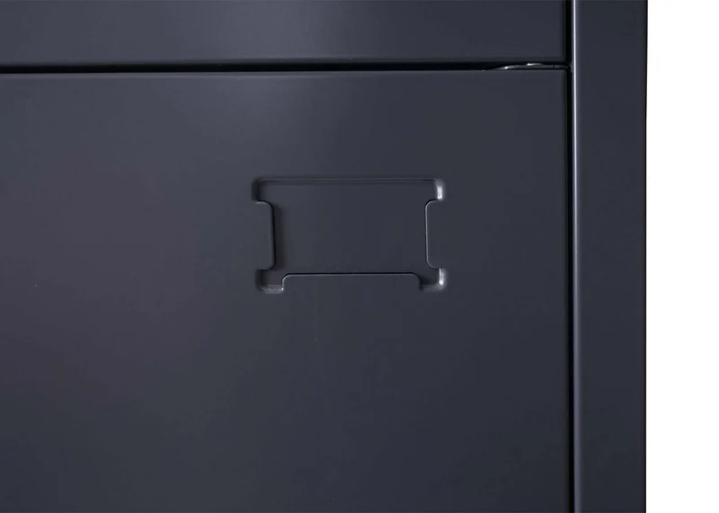 Casier armoire de rangement 4 compartiments verrouillables 180 x 38 x 45 cm acier anthracite 04_0007263