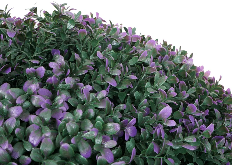 Boule de buis artificiel en topiaire plante décorative pour extérieur diamètre 55 cm violet 04_0006010