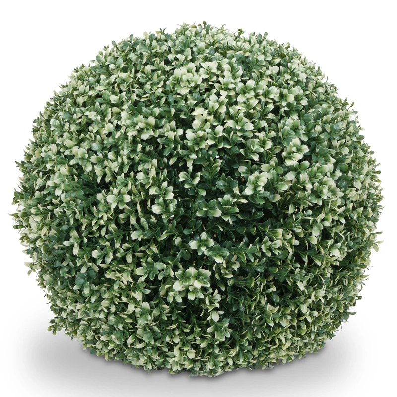 Boule de buis artificiel en topiaire plante décorative pour extérieur diamètre 55 cm blanc 04_0006008