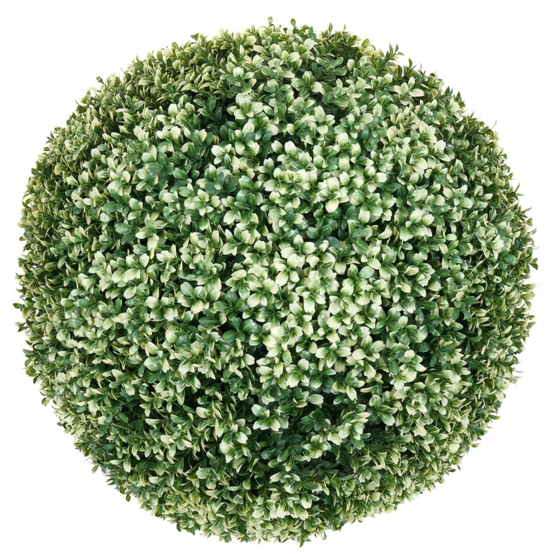 Boule de buis artificiel en topiaire plante décorative pour extérieur diamètre 55 cm blanc 04_0006008