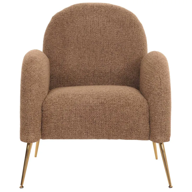 Fauteuil cocktail design rétro en tissu chenille café extra épais 04_0006395
