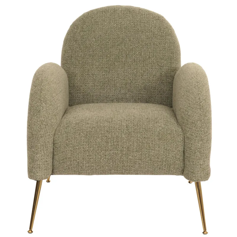 Fauteuil lounge cocktail rétro tissu chenille vert clair rembourrage extra épais de 22 cm 04_0006860