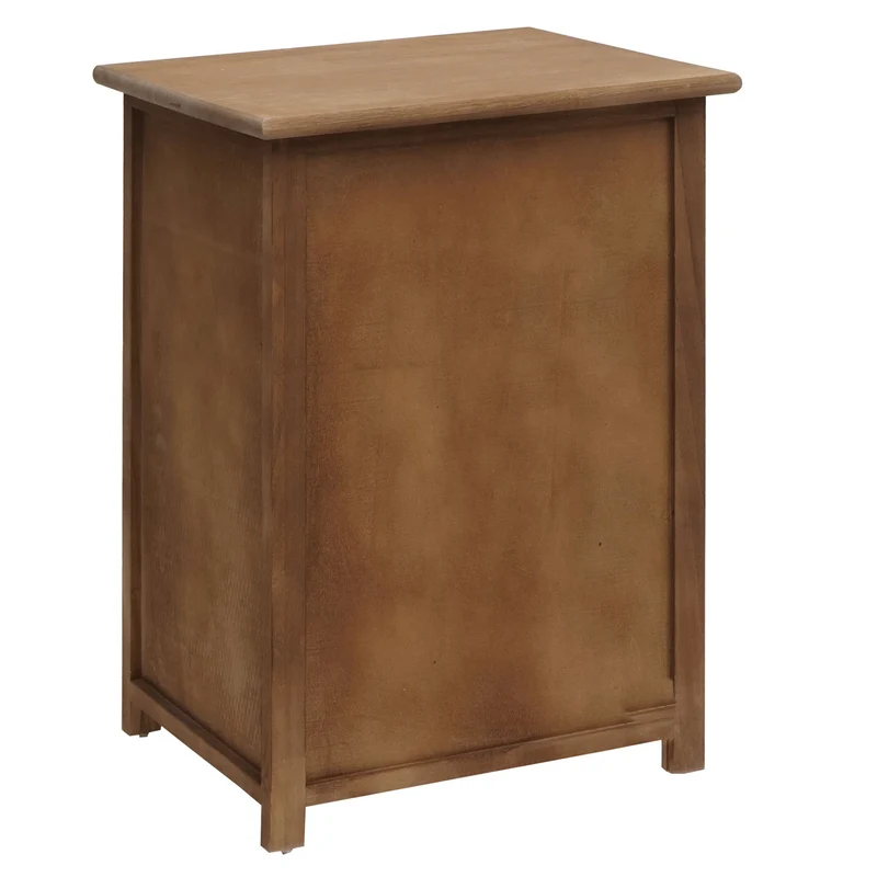 Commode polyvalente armoire avec tiroir 55x39,5x28,5 cm polyrotin marron bois marron foncé 04_0006504