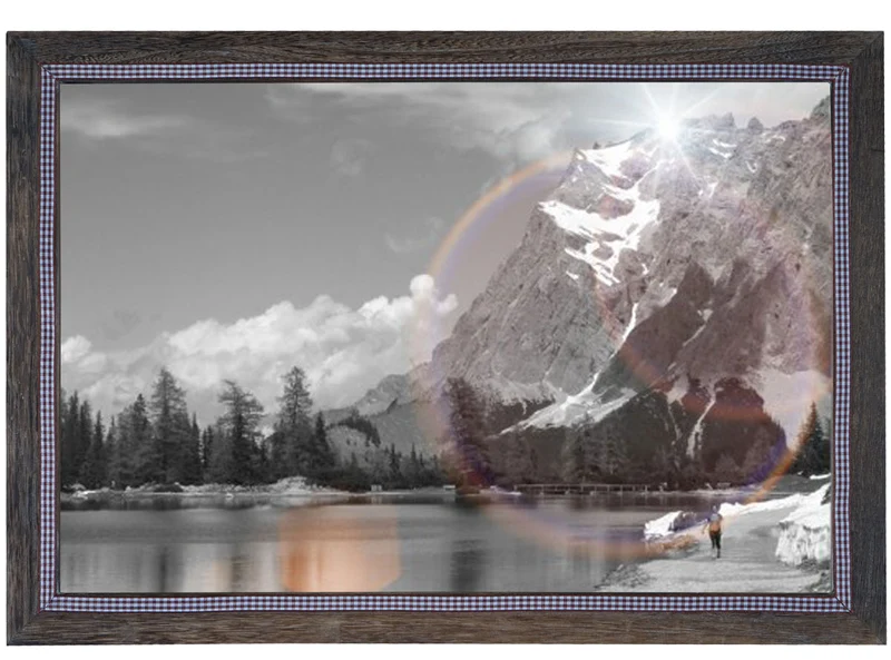 Cadre photo mural pour format photo 41x61 cm aspect vintage rustique en bois de pin marron 04_0006098