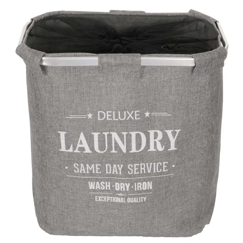 Panier à linge bac à linge avec filet 1 compartiment 56 x 49 x 30 cm 82l gris 04_0006477