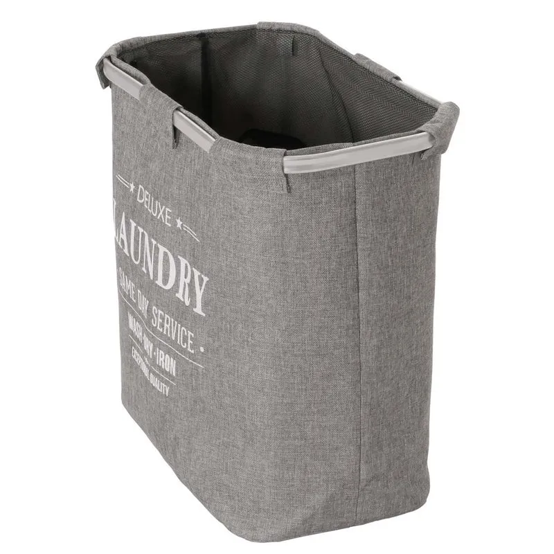 Panier à linge bac à linge avec filet 1 compartiment 56 x 49 x 30 cm 82l gris 04_0006477