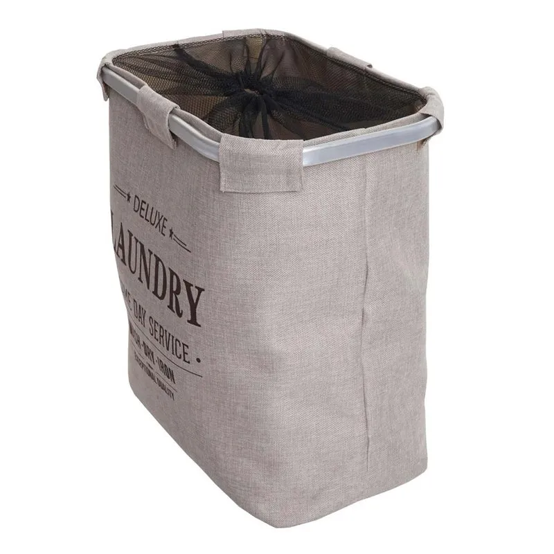 Panier à linge bac à linge avec filet 1 compartiment 56 x 49 x 30 cm 82l beige 04_0006476